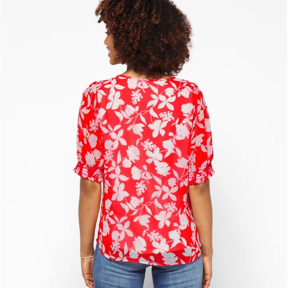 WEST KEI Smocked Sleeve Blouse - Picture 3 of 5